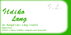 ildiko lang business card